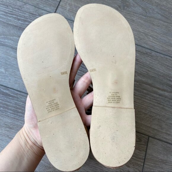 Arnold Churgin Handmade Fringe Studded Boho Ankle Strap Sandal - Picture 8 of 10